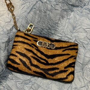 87. Michael Kors Black Wristlet with Gold Zipper